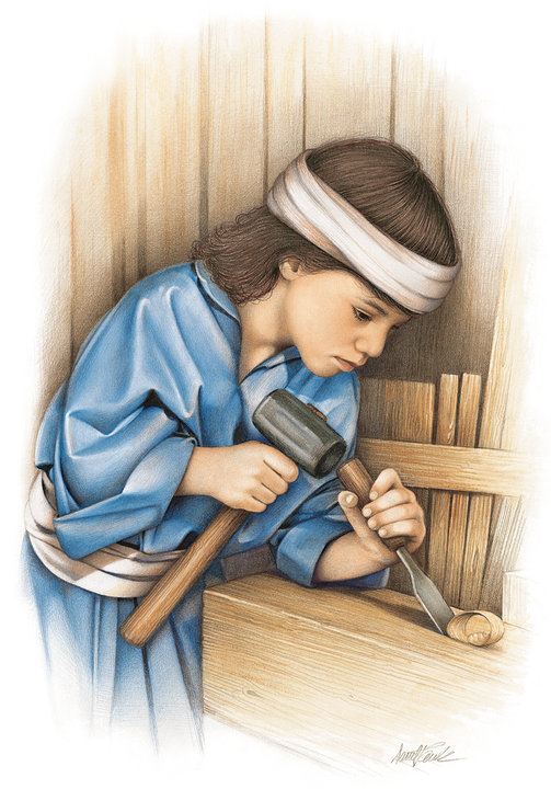 Jesus na Oficina de Carpintaria de seu Pai José